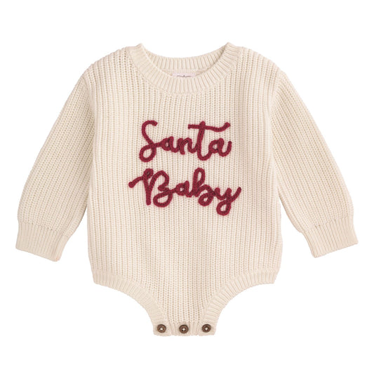 Santa Baby Sweater Onesie