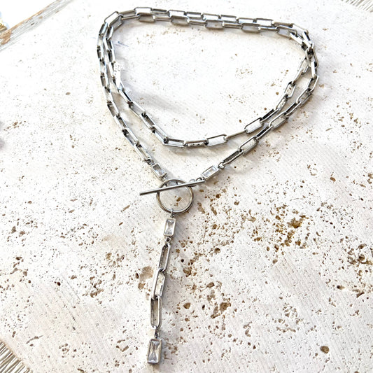 Paperclip wrap necklace