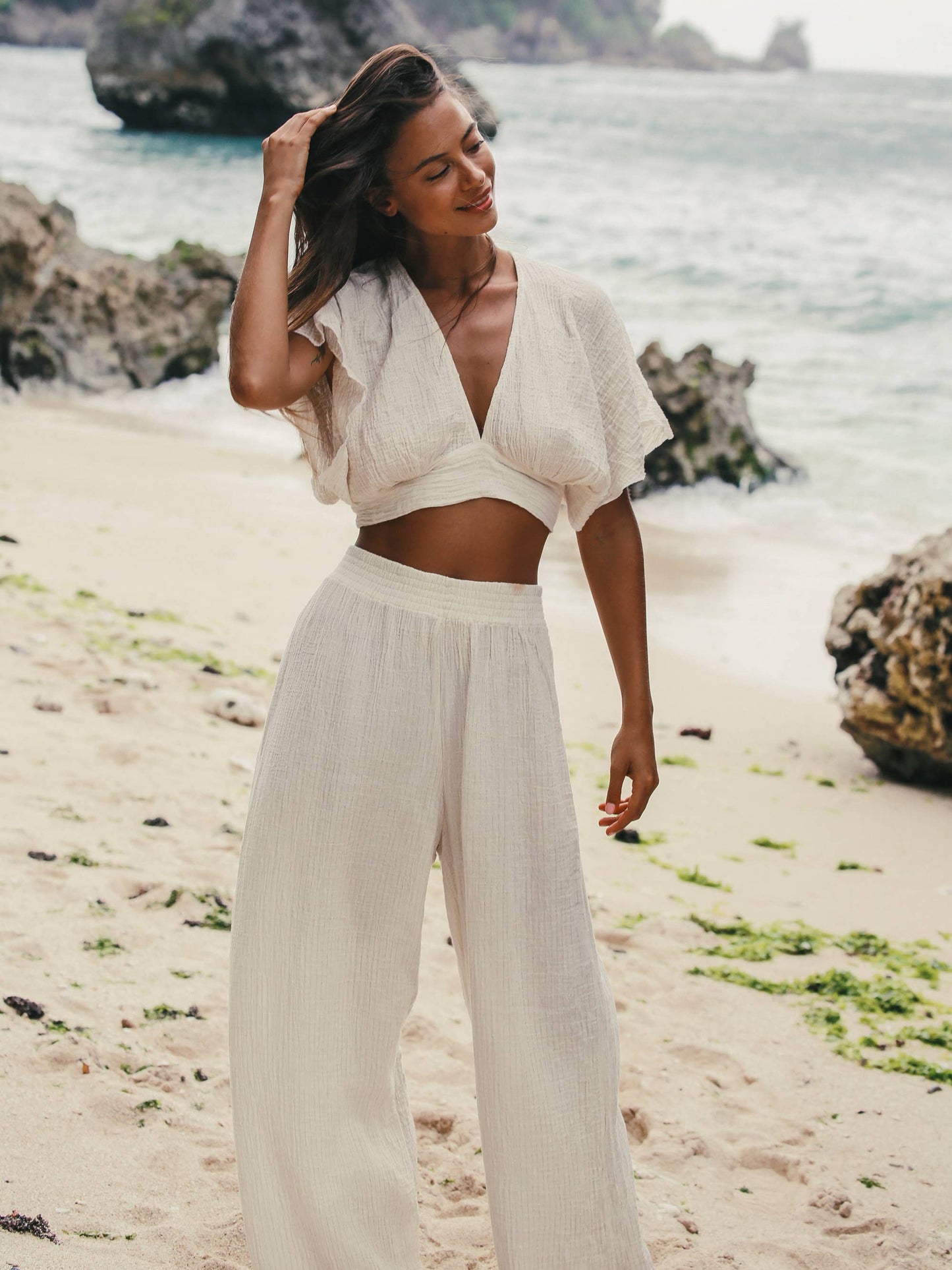 Mare Top - Gold Stripes