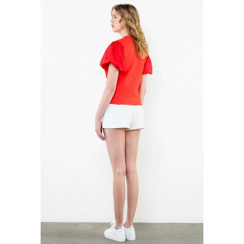 Puff Sleeve Twist Top