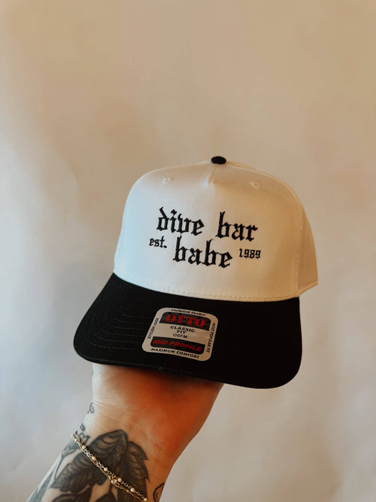 Dive Bar Babe Canvas Trucker Hat