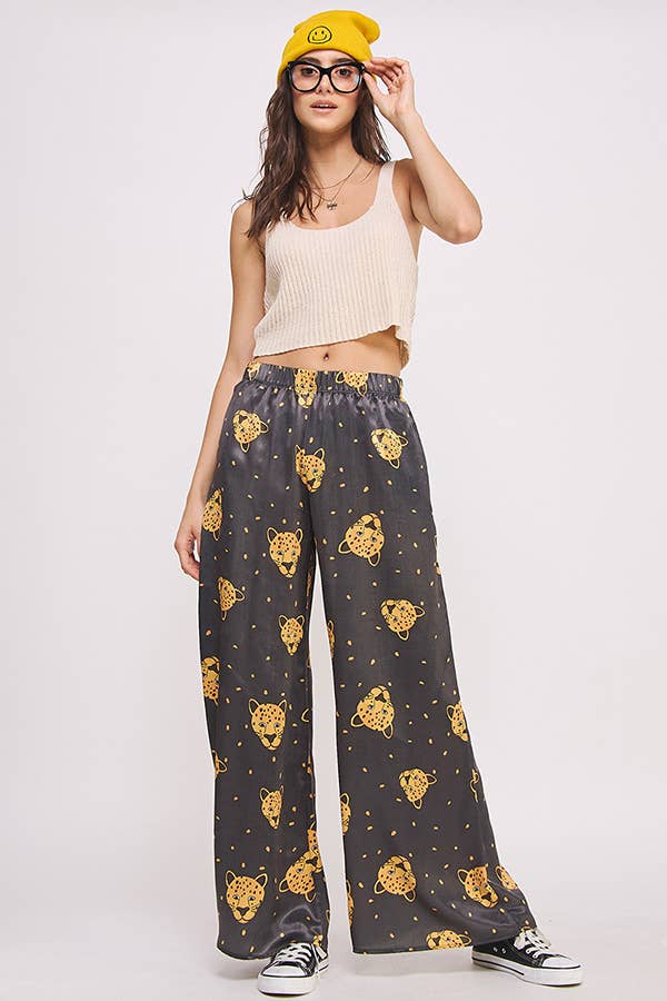 Leopard Satin Pant
