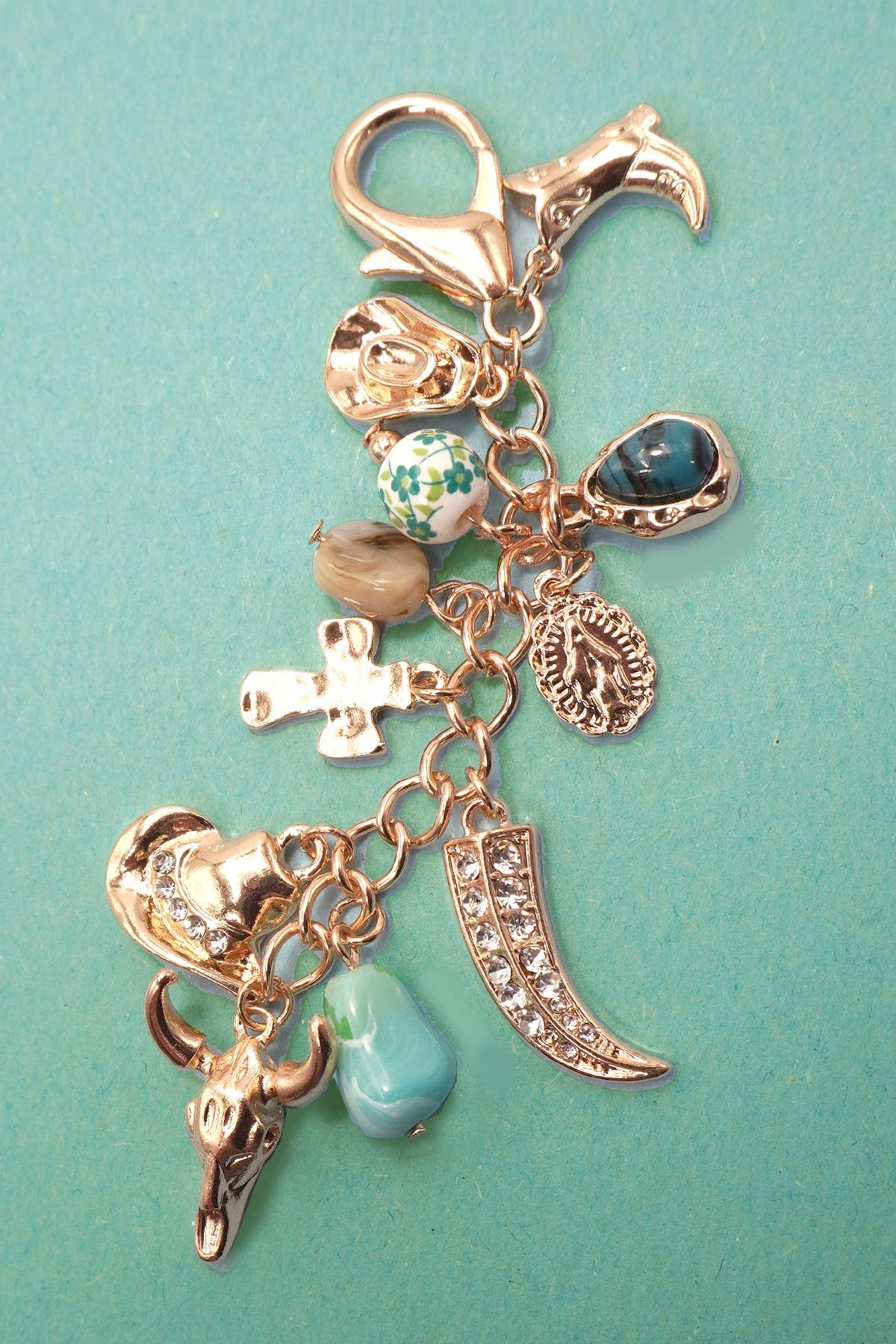 WESTERN PORCELAIN BAG CHARM