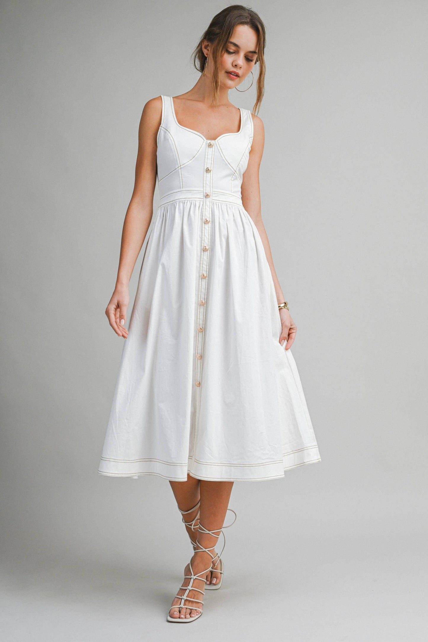 White Midi Dress
