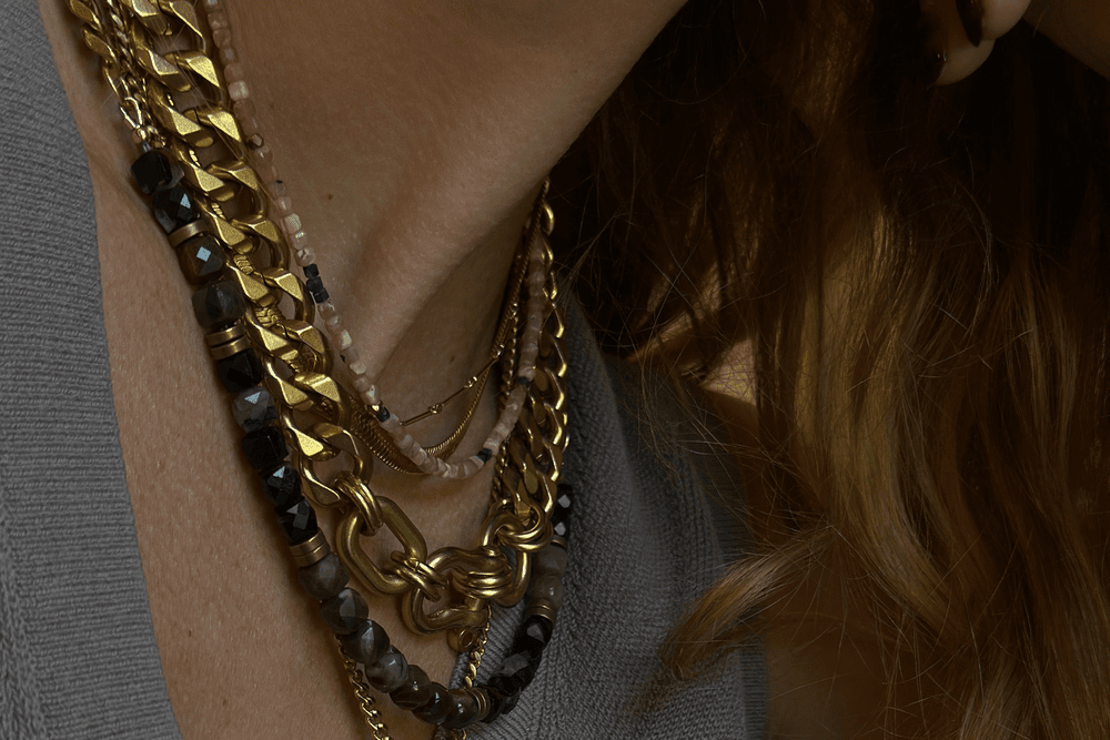 Petrified Wood + Black Tourmaline Curb