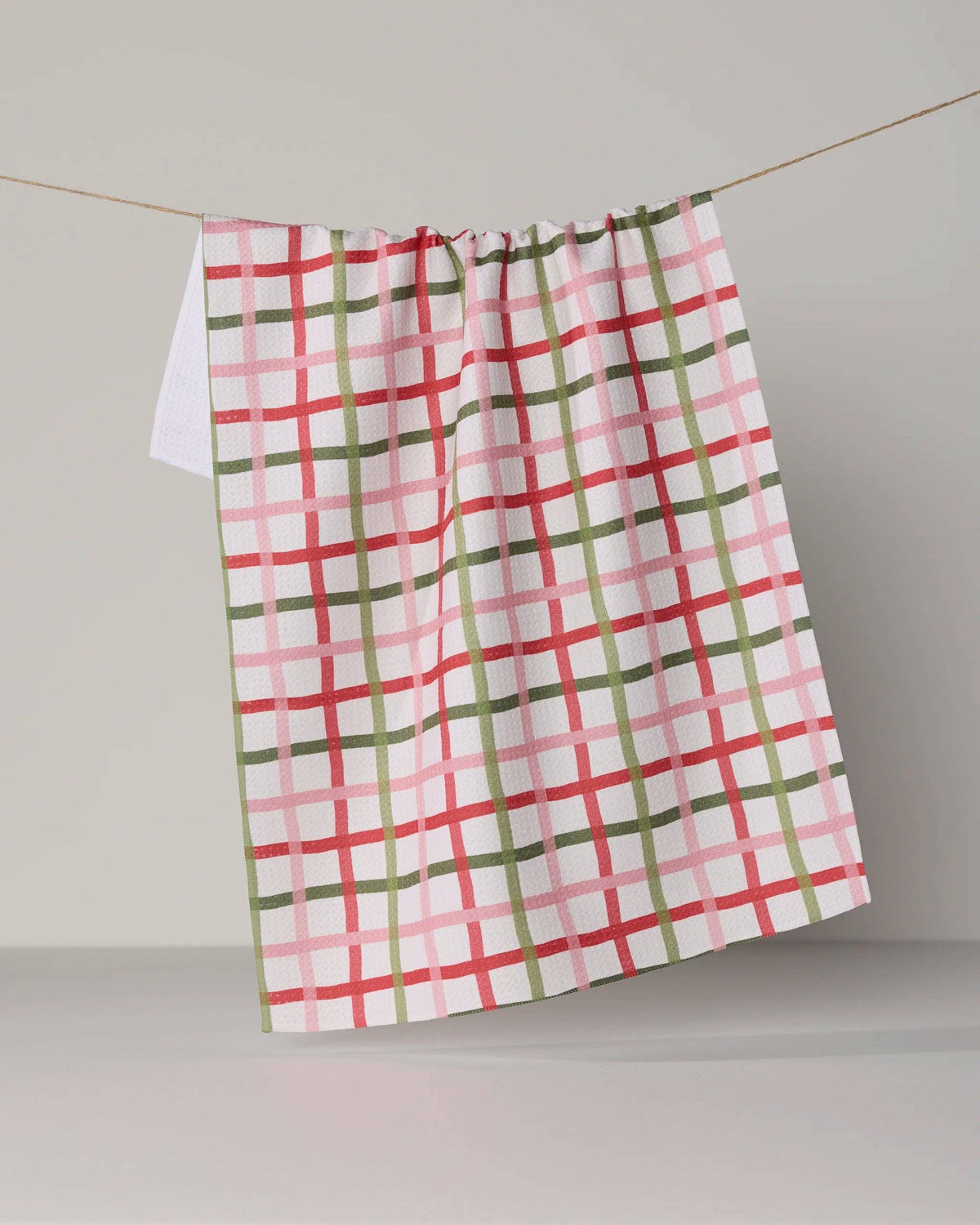 Festive Plaid Tea Towel