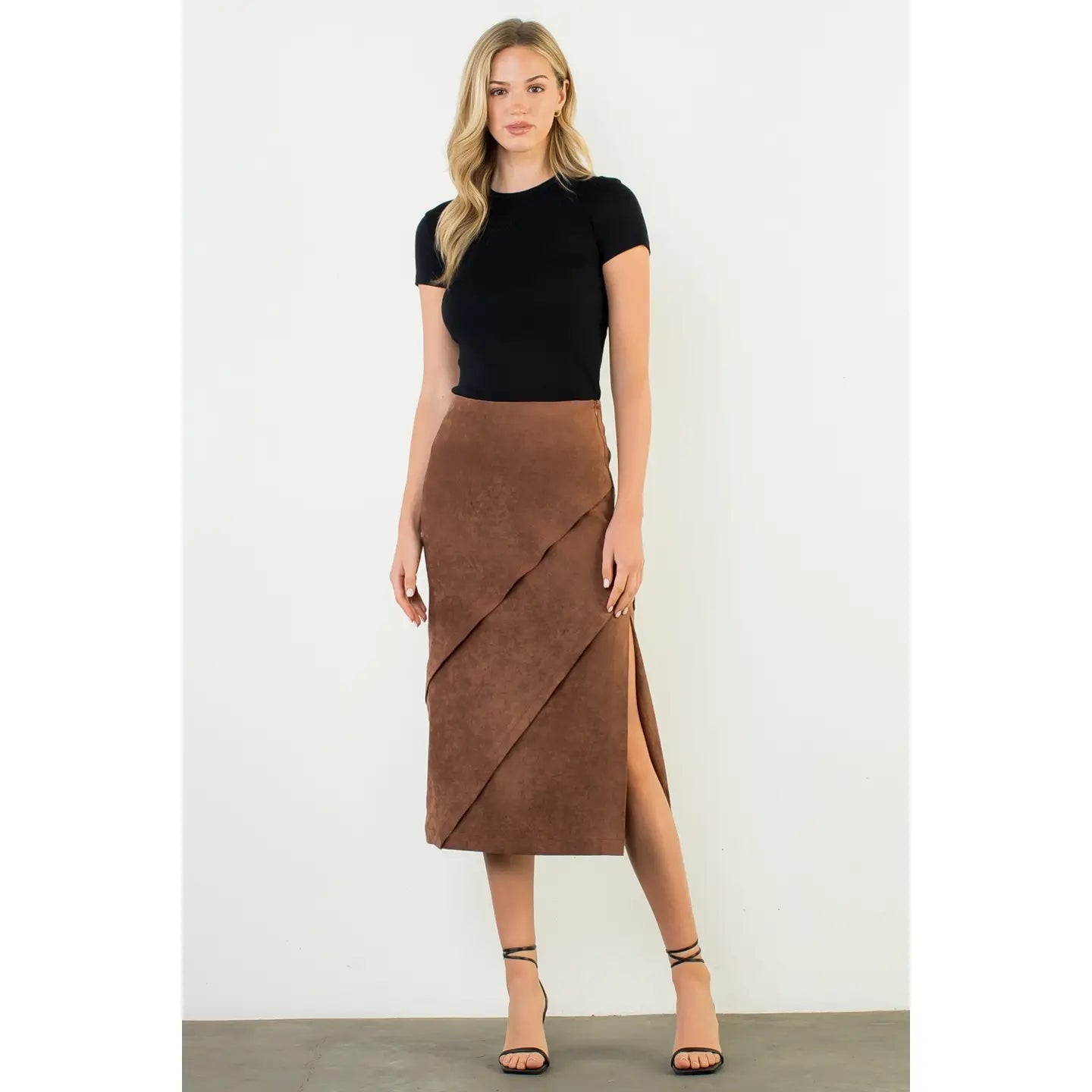 Long Suede Skirt