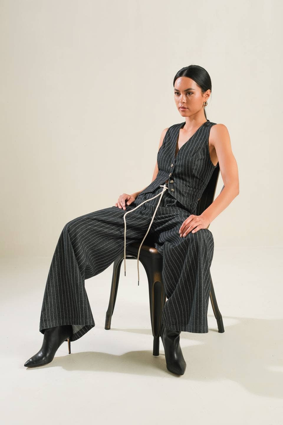 Mona Striped Denim Pant