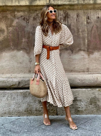 Sophie Mid Sleeves Daily Midi Dress