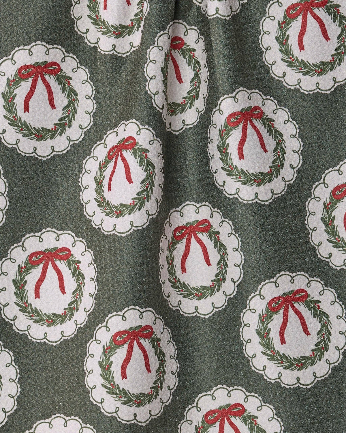 Merry Wreaths Tea Towel