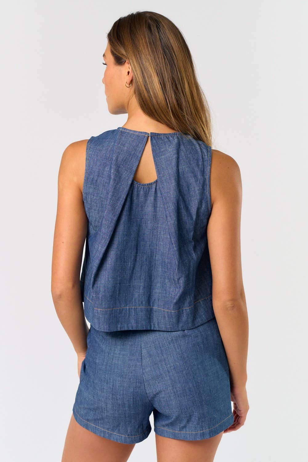 Sleeveless Denim Set
