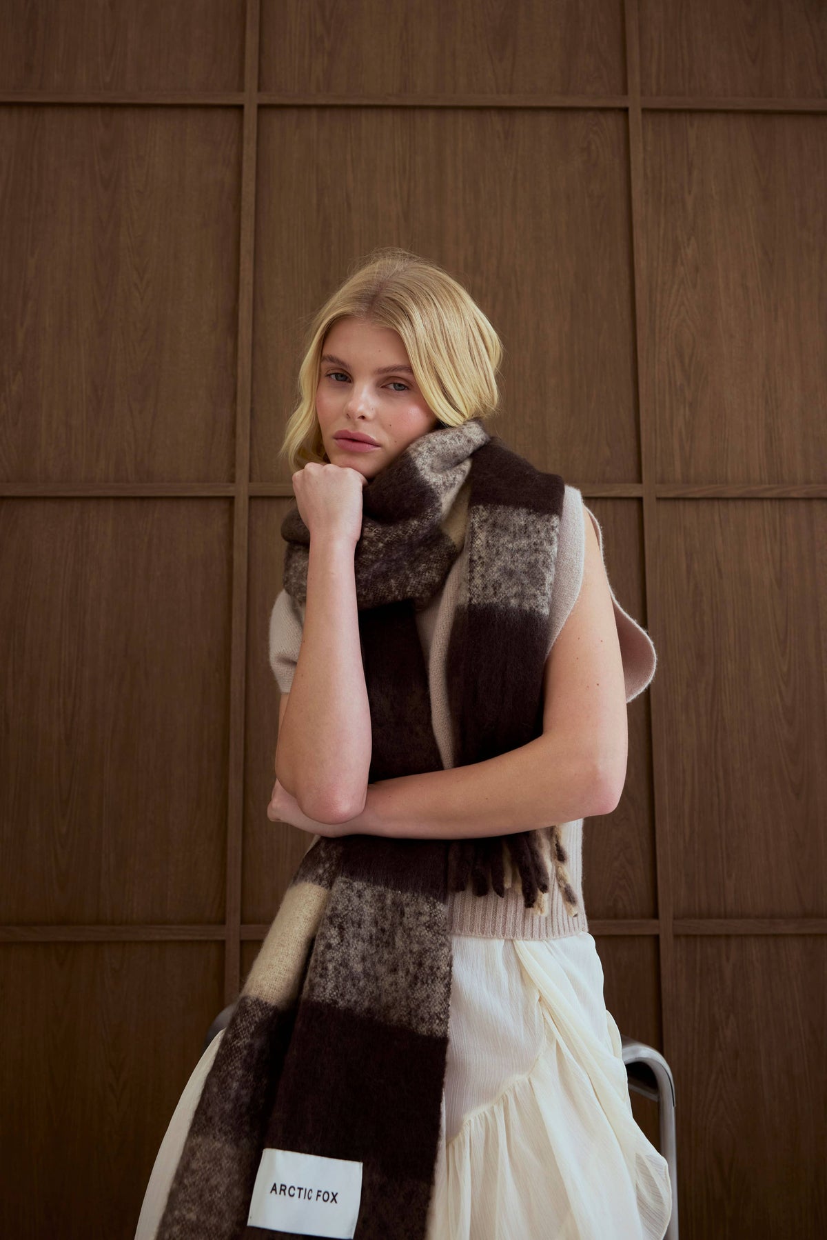 The Reykjavik Scarf - Brown Check