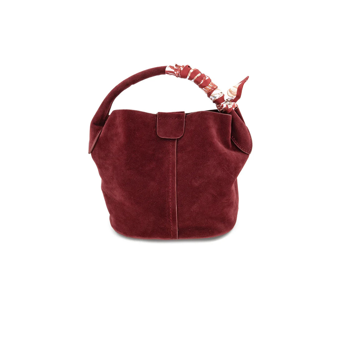 Suede Scarf Bucket Bag