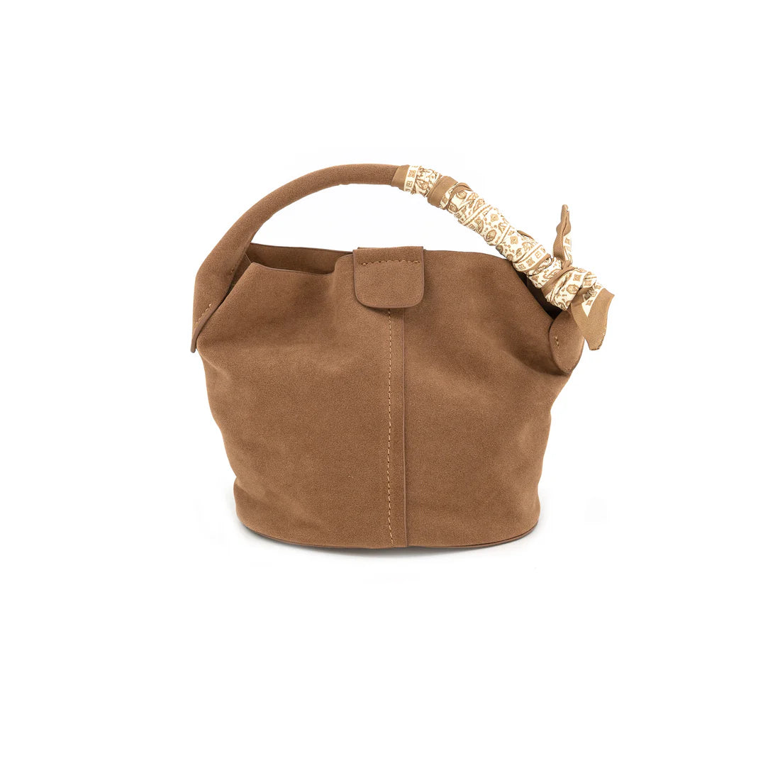 Suede Scarf Bucket Bag