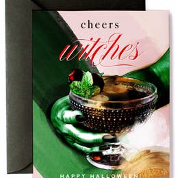 Cheers Witches Halloween Greeting Card