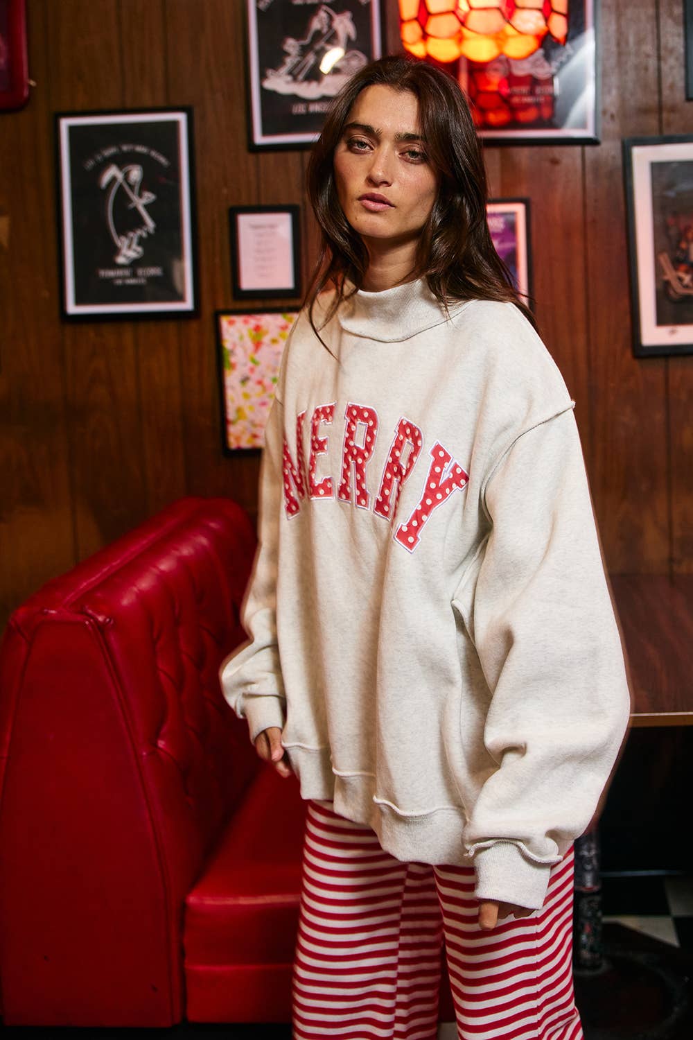 MERRY mock neck sweatshirt