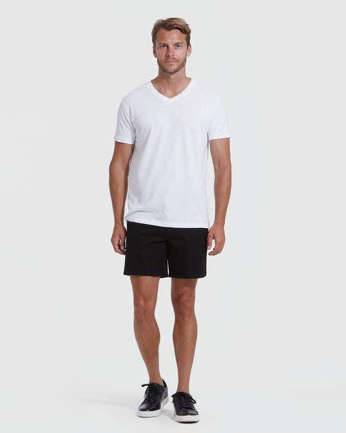 Short Sleeve T-Shirt | V-Neck | White