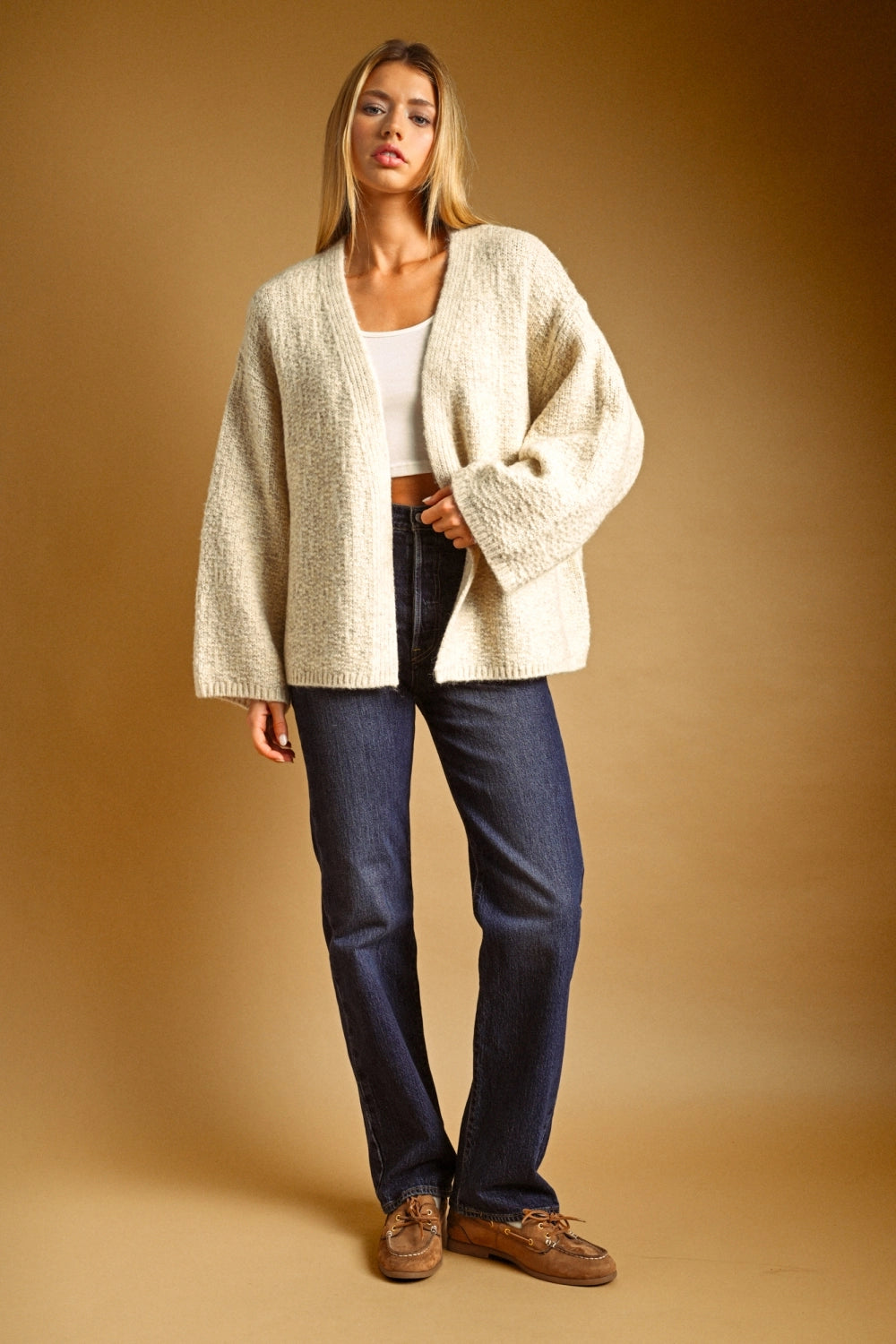 Oversized Vanilla Oat Cardigan