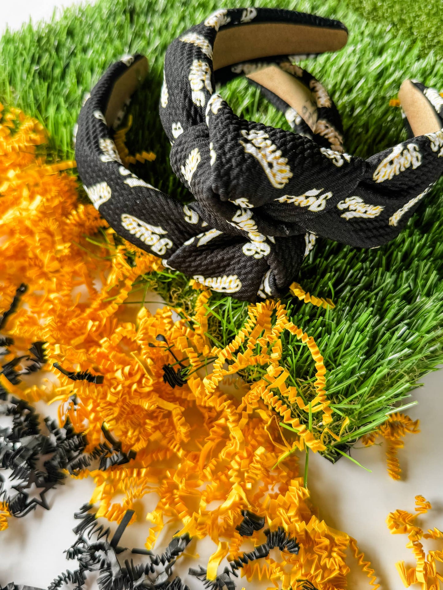 Iowa Black Structured Headband