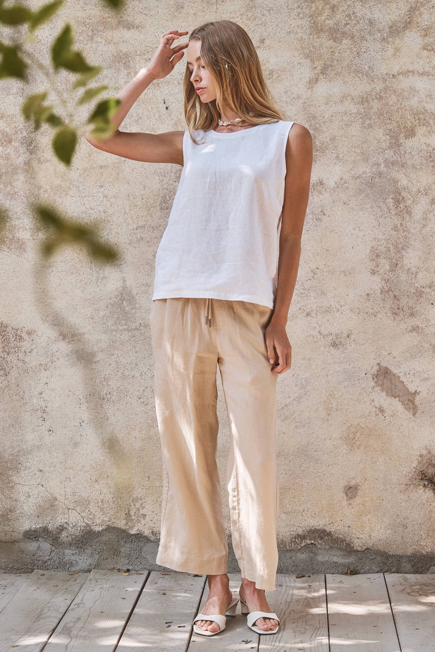 Linen Sleeveless Top
