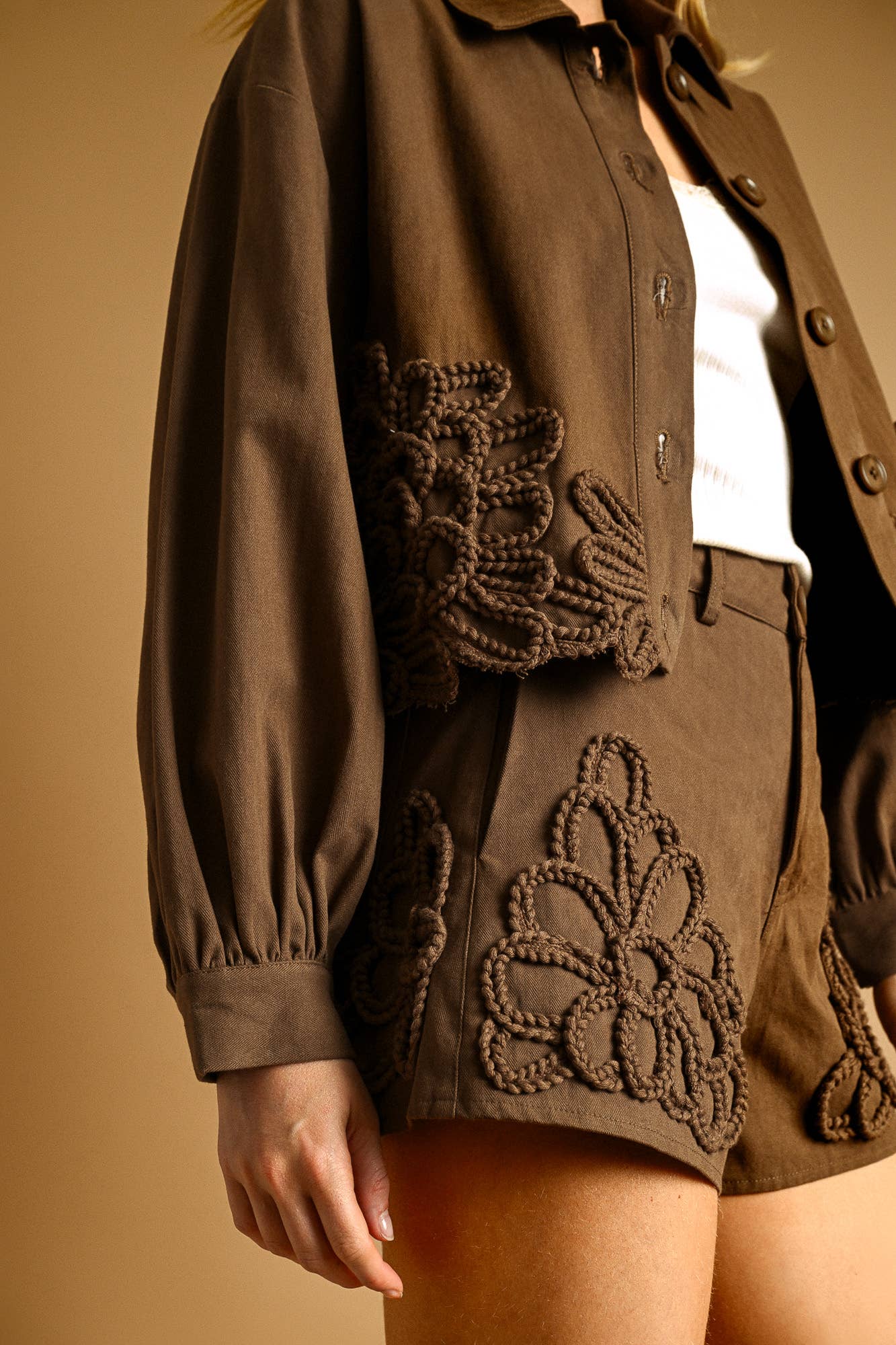 FLORAL EMBELLISHMENT JACKET