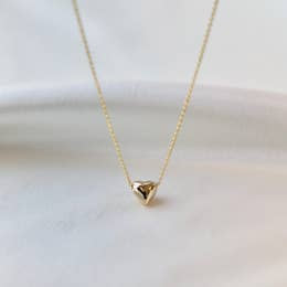 Floating Puff Heart Necklace