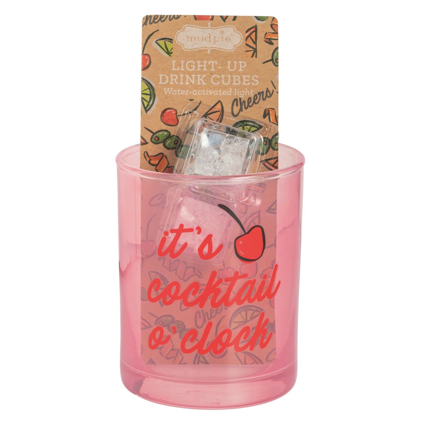 Cocktail Glass + Light up Cube Set