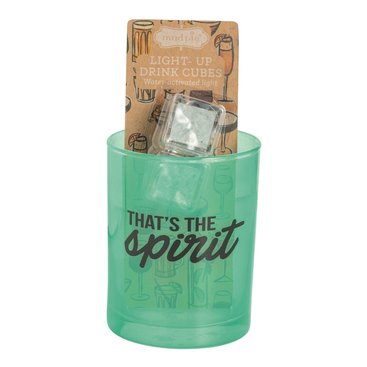 Cocktail Glass + Light up Cube Set