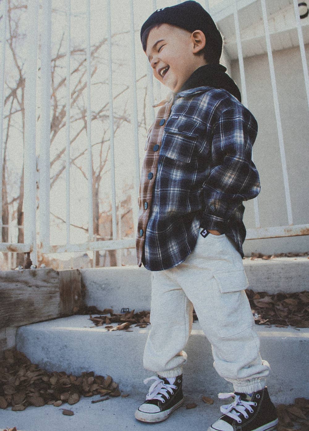 Two-Tone Flannel Navy/Brown