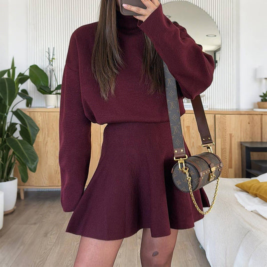 Knit Sweater Two-Piece Set