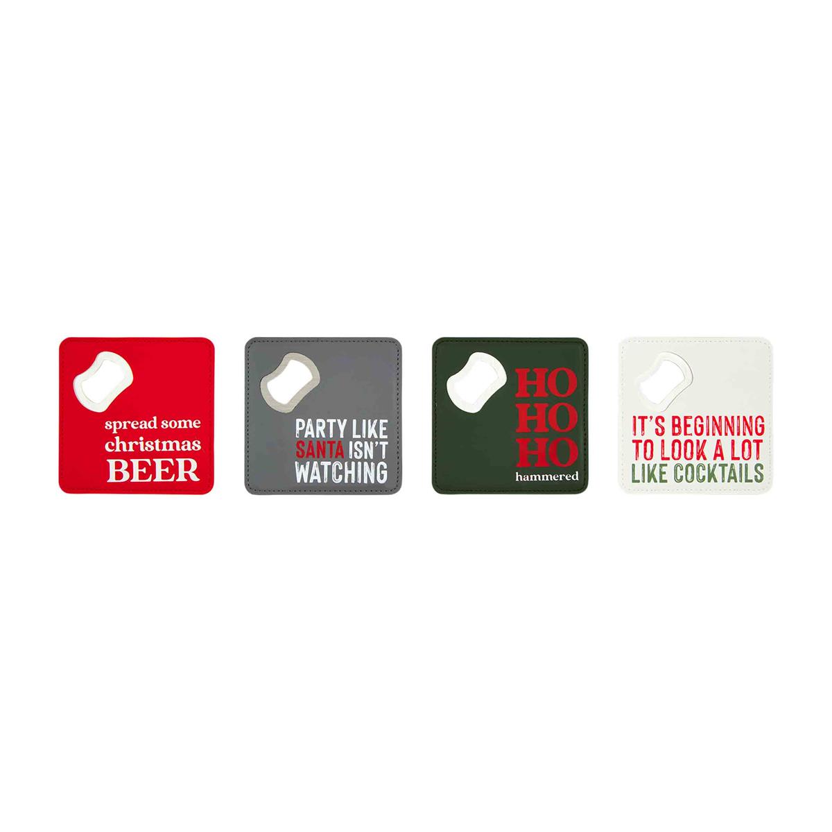 Christmas Bottle Opener Coasters