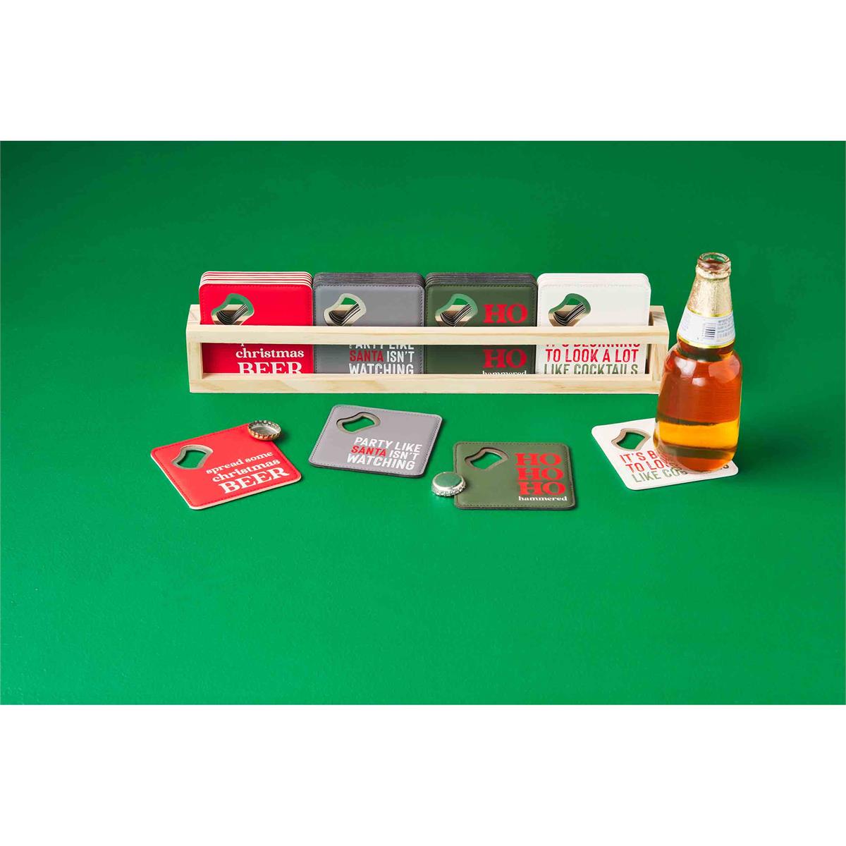 Christmas Bottle Opener Coasters