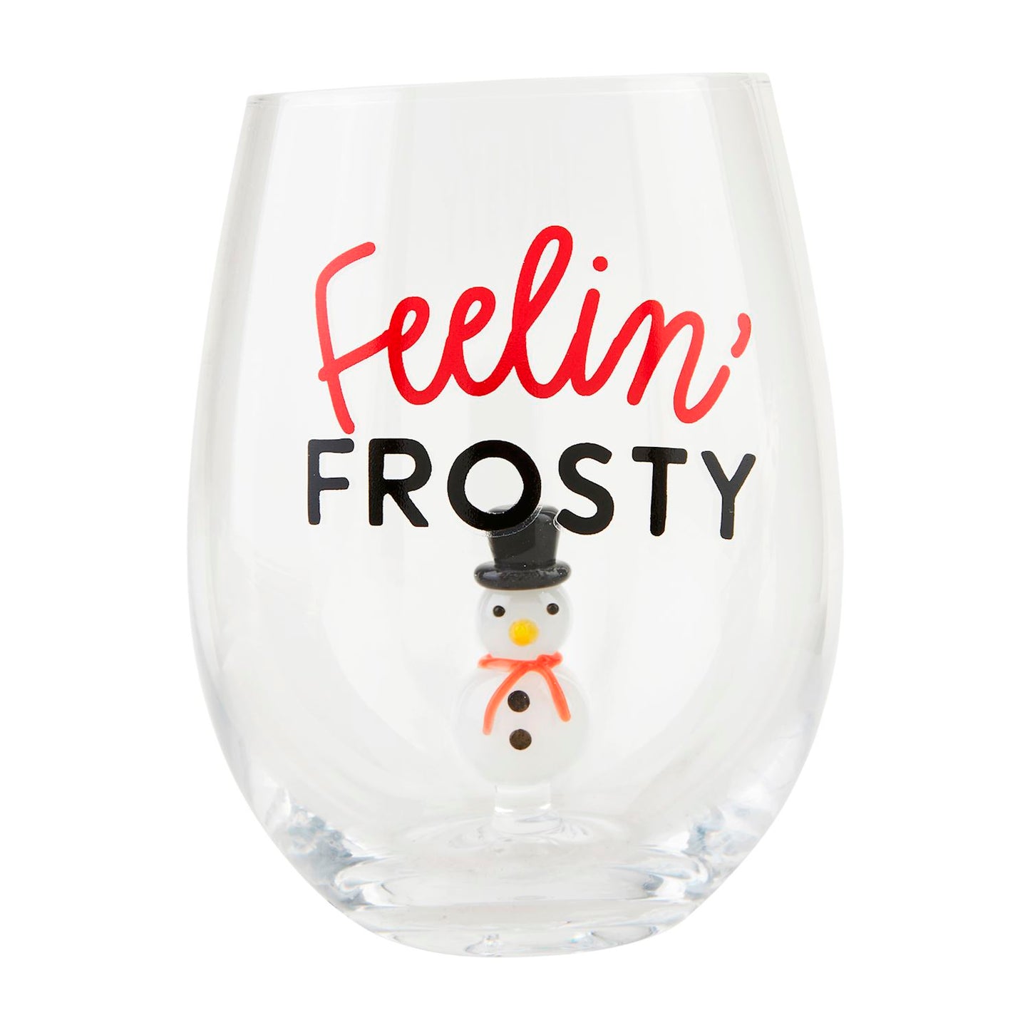 Snowman Wine Glass