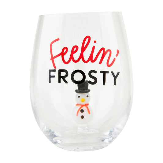Snowman Wine Glass