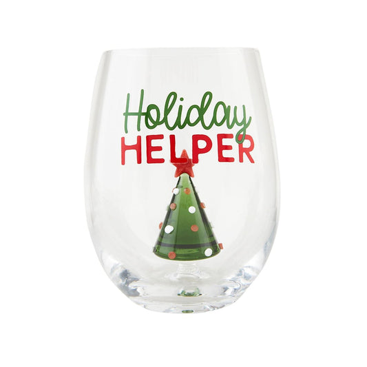 Holiday Helper Wine Glass