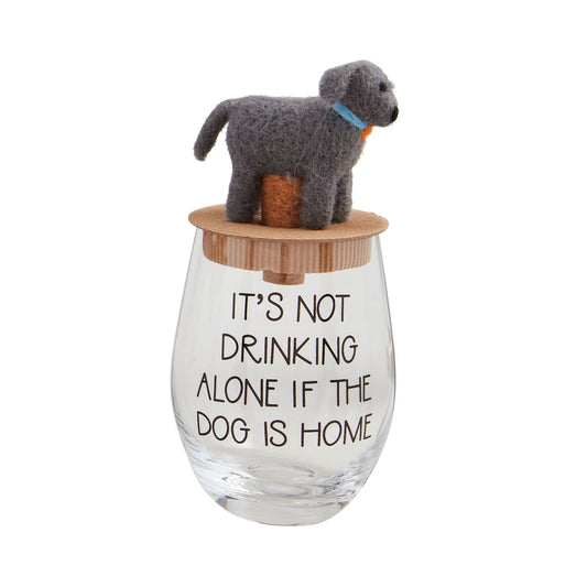Dog Wine Glasses and Topper