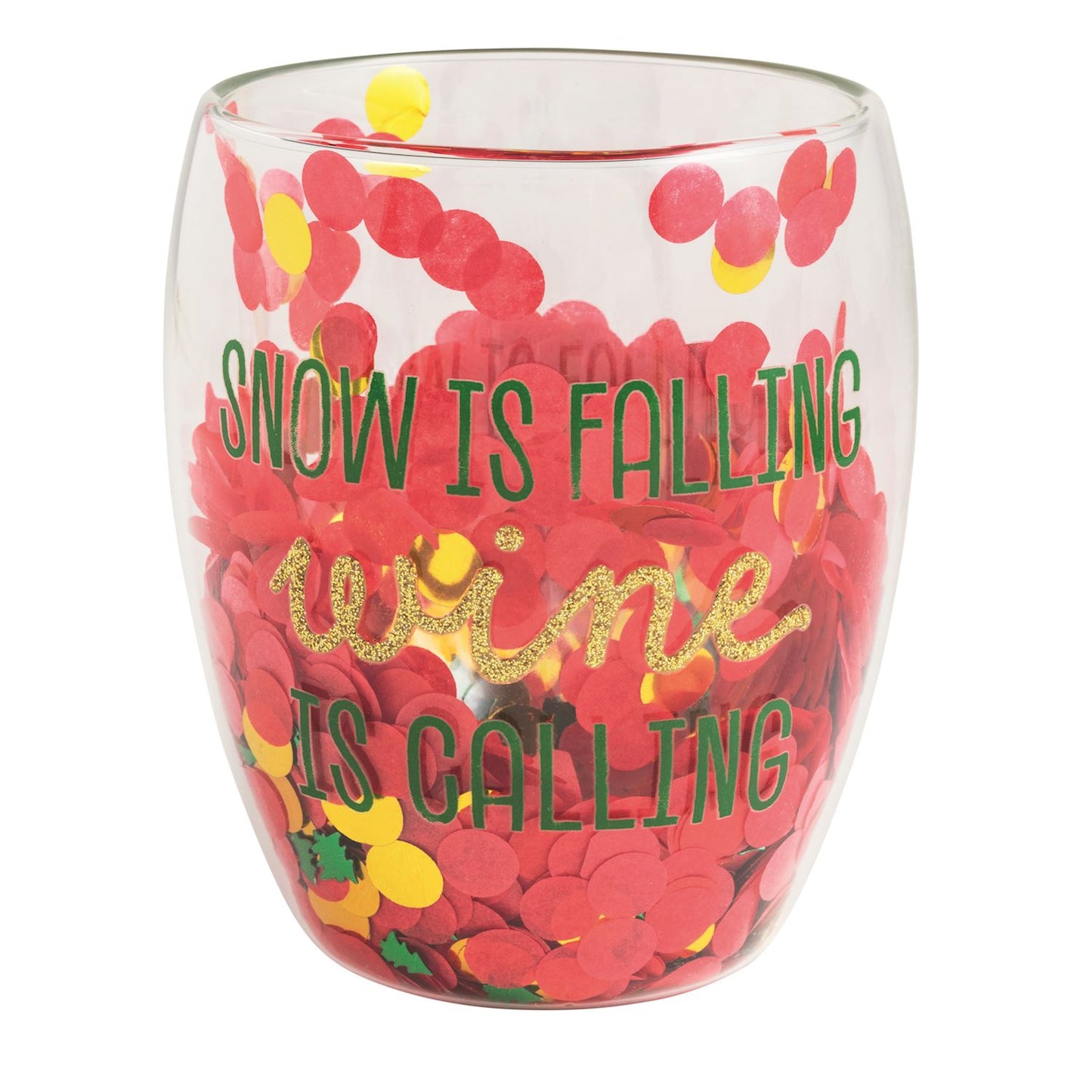 Holiday Confetti Wine Glass