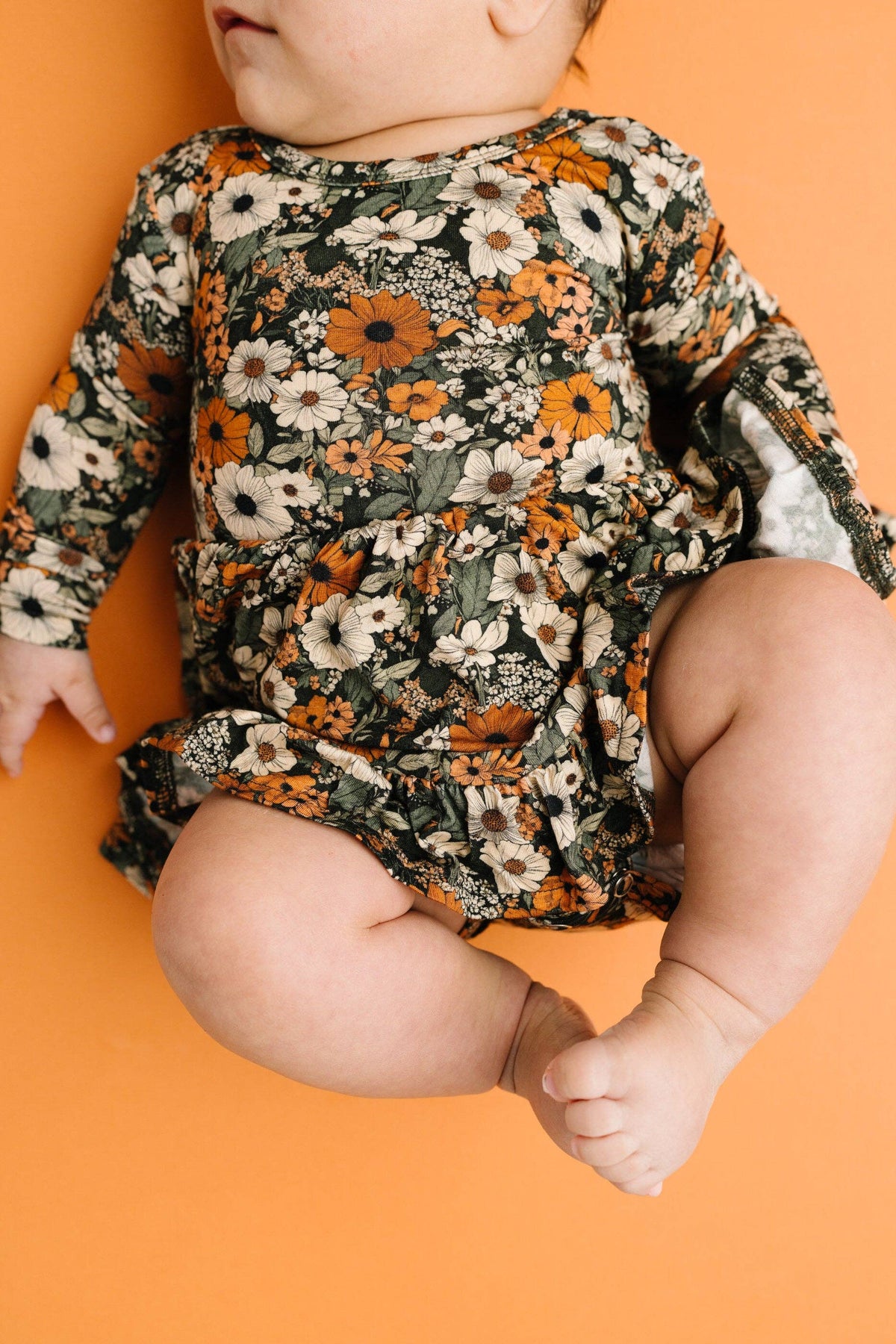 Rustic Blooms Long Sleeve Bodysuit Bamboo Dress