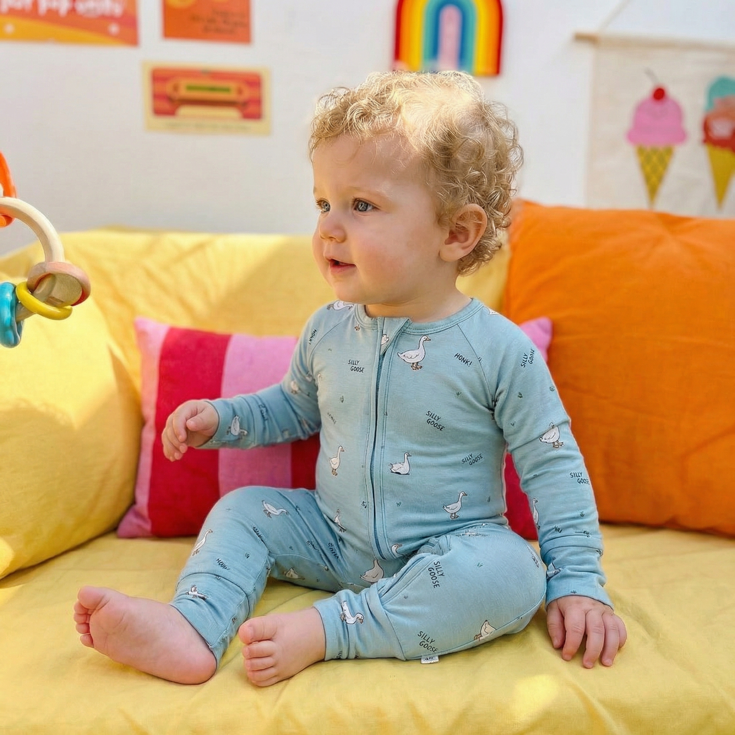 Bamboo Zip Romper — Silly Goose