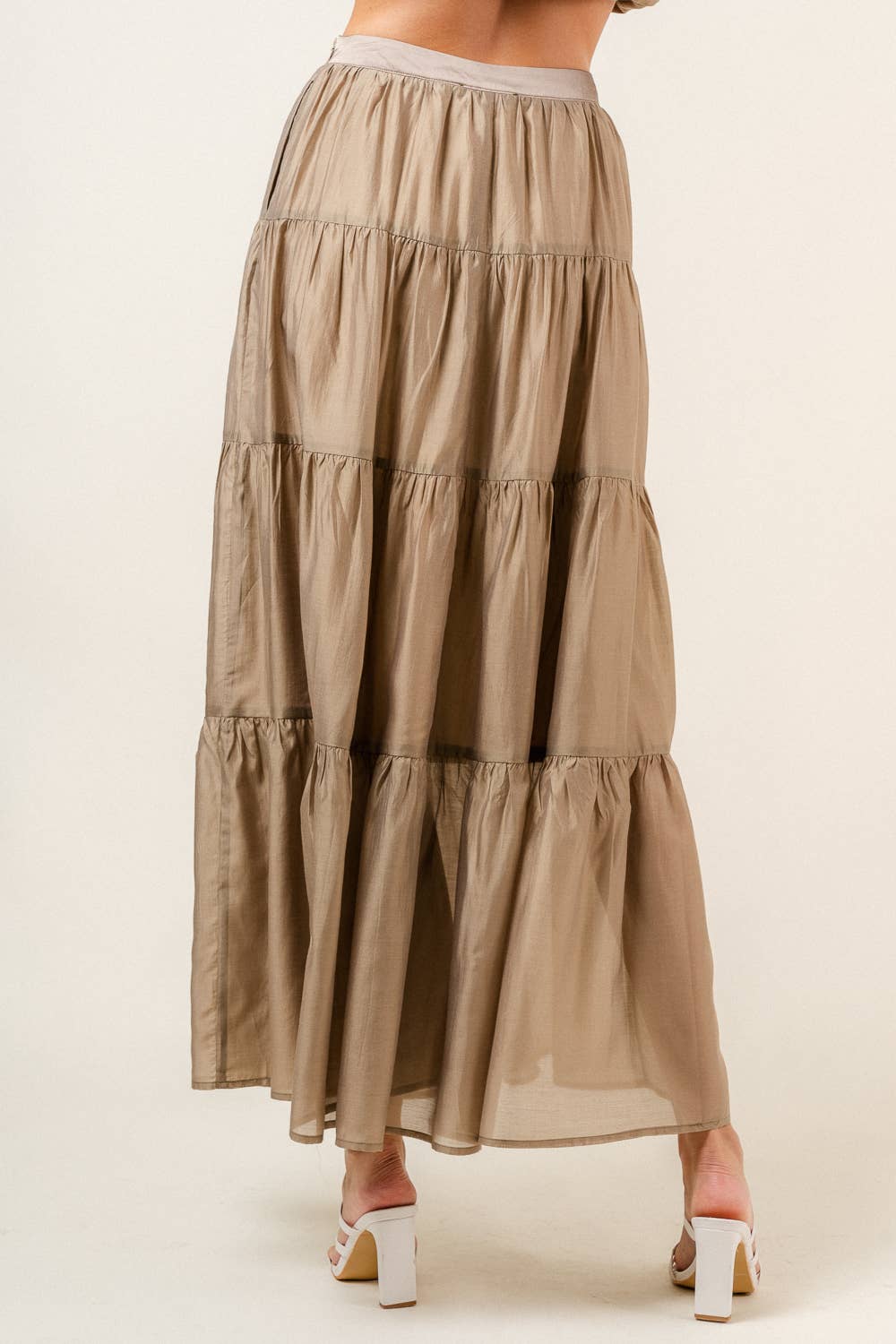 ELEGANT CHIC TIERED MAXI SKIRT