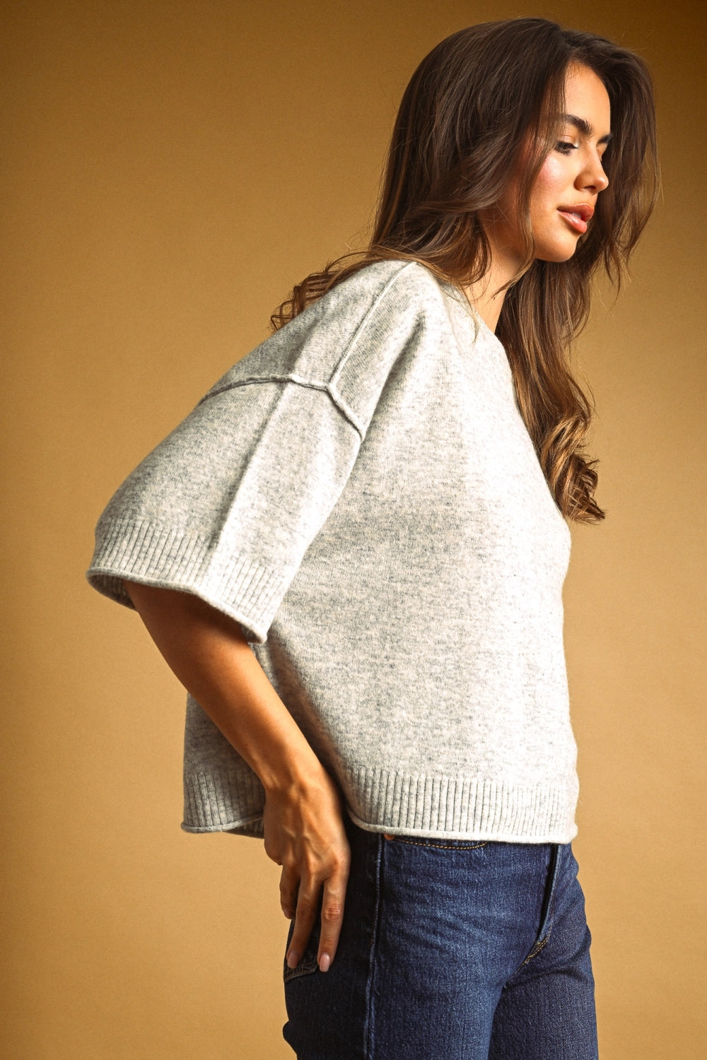 Short Sleeve Knit Top