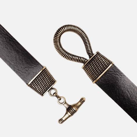 Mika Black Leather Belt