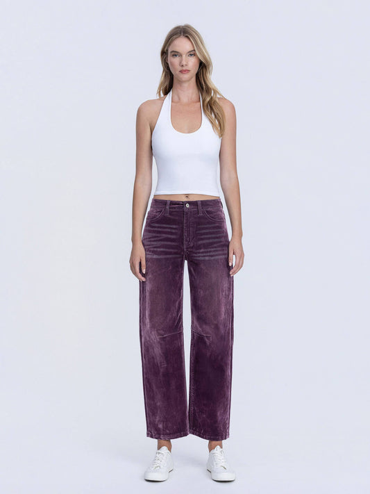 VELVET PURPLE BARREL JEANS