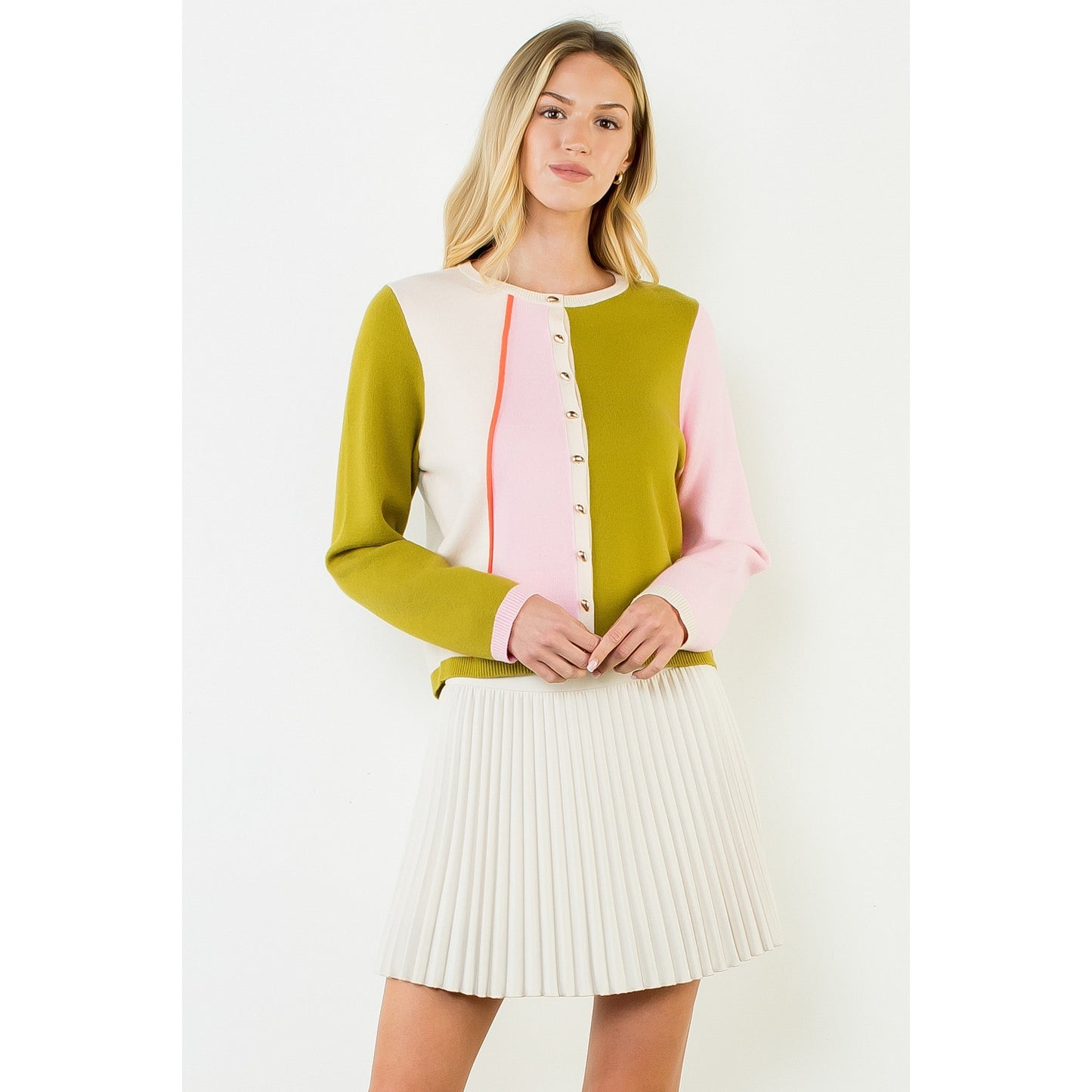 Color Block Cardigan