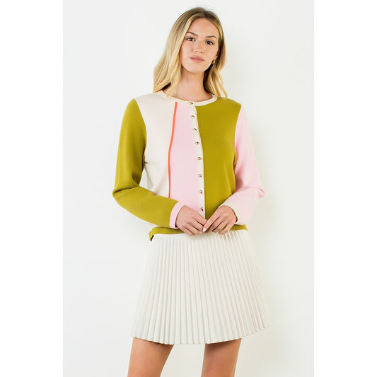 Color Block Cardigan