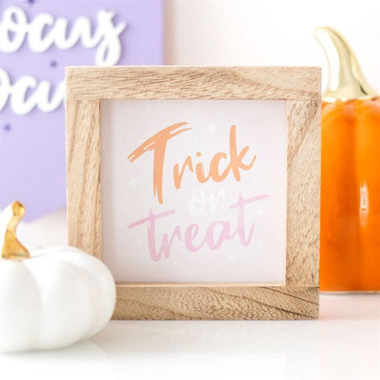 Trick or treat sign
