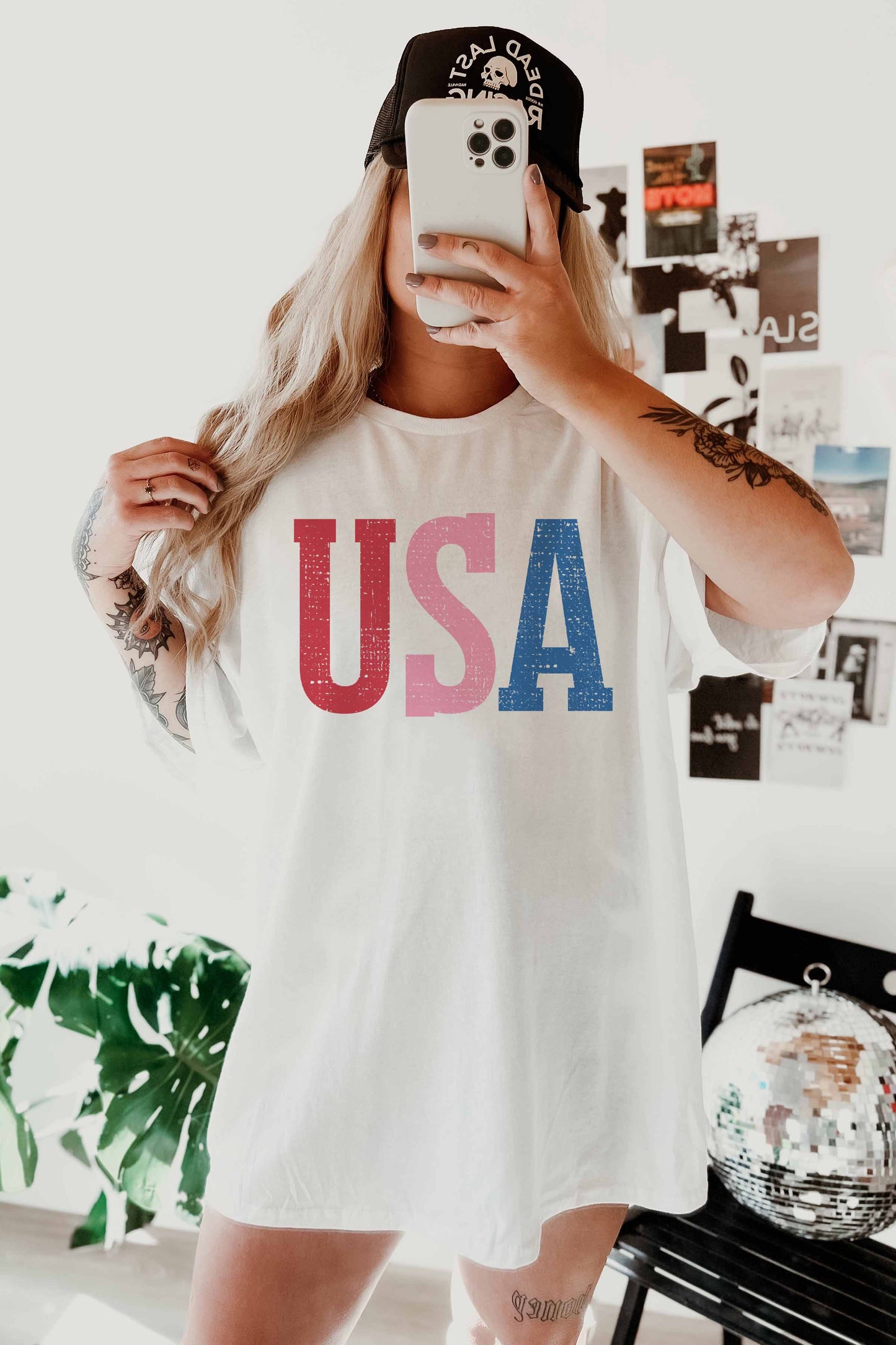 USA OVERSIZED GRAPHIC TEE