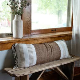 Hand Woven Scotia Pillow Brown