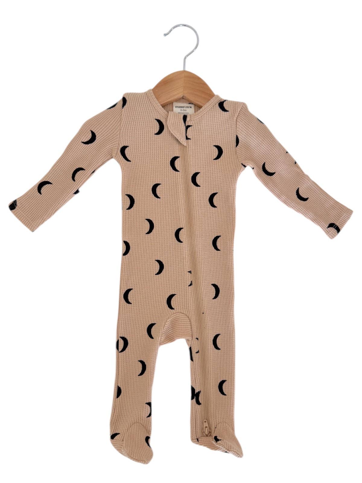 Tan/Black Moon Waffle Footie