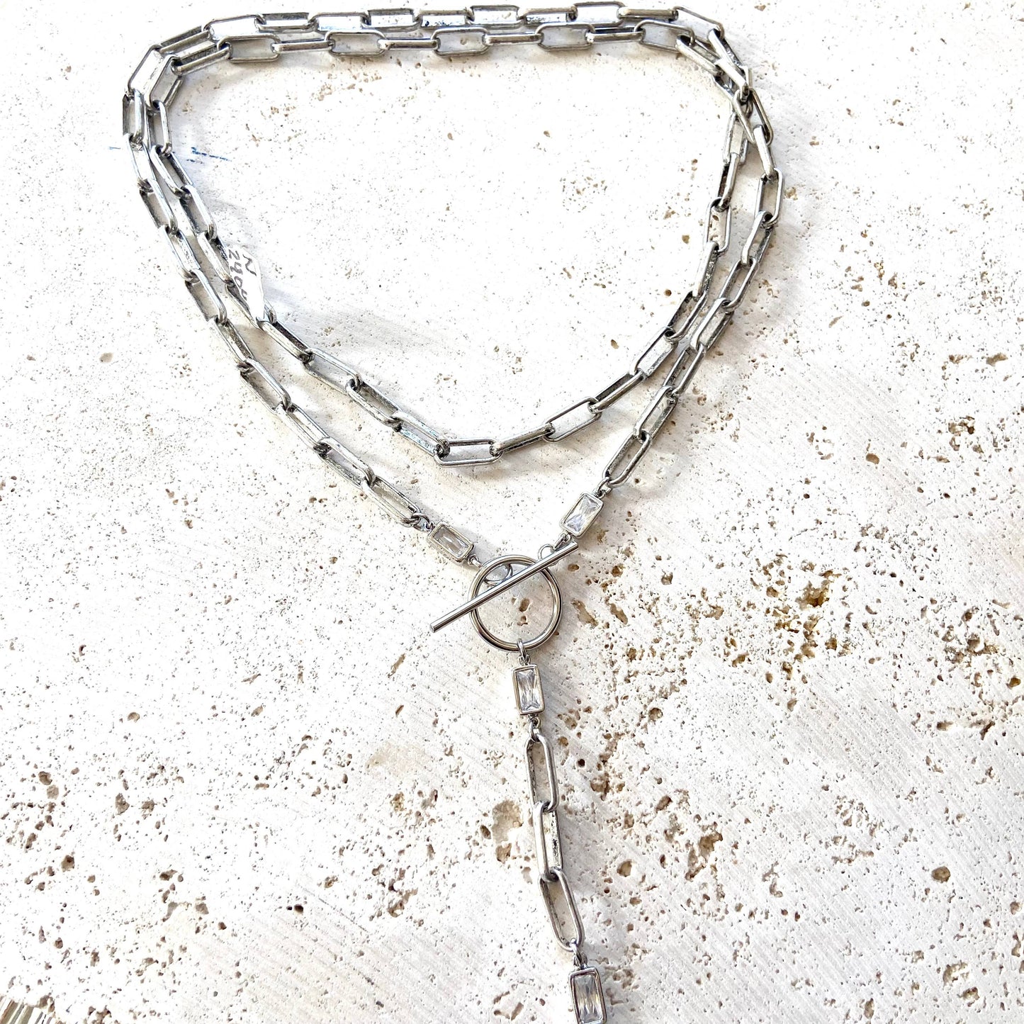 Paperclip wrap necklace